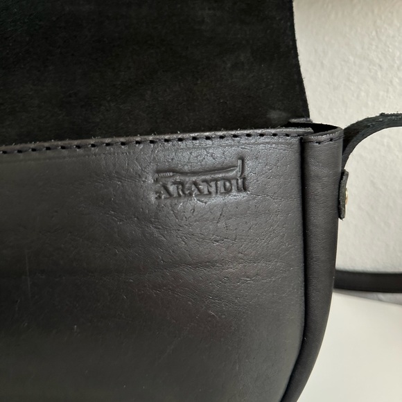 BLACK LEATHER SADDLE HORSE BIT SHOULDER/CROSSBODY BAG - Picture 6 of 7